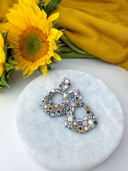 The Patchwork Petals Collection Drop Earrings