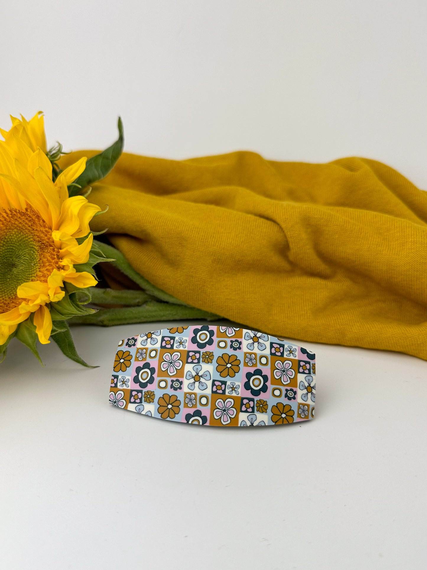 Polymer Clay Barrette | The Patchwork Petals Collection