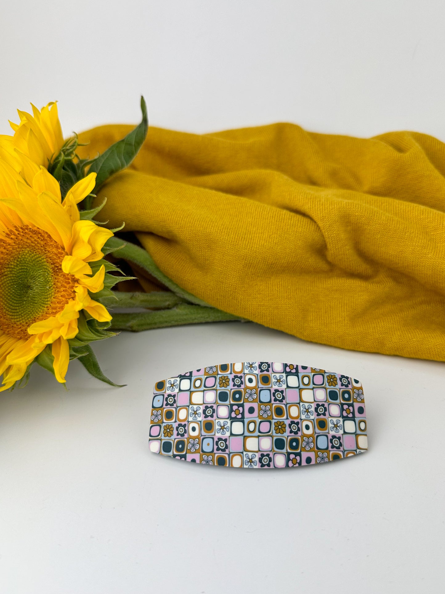 Polymer Clay Barrette | The Patchwork Petals Collection