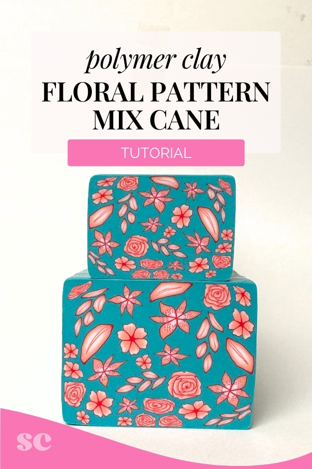 How to Make a Polymer Clay Floral Pattern Mix Cane part 4 - Sandra ...